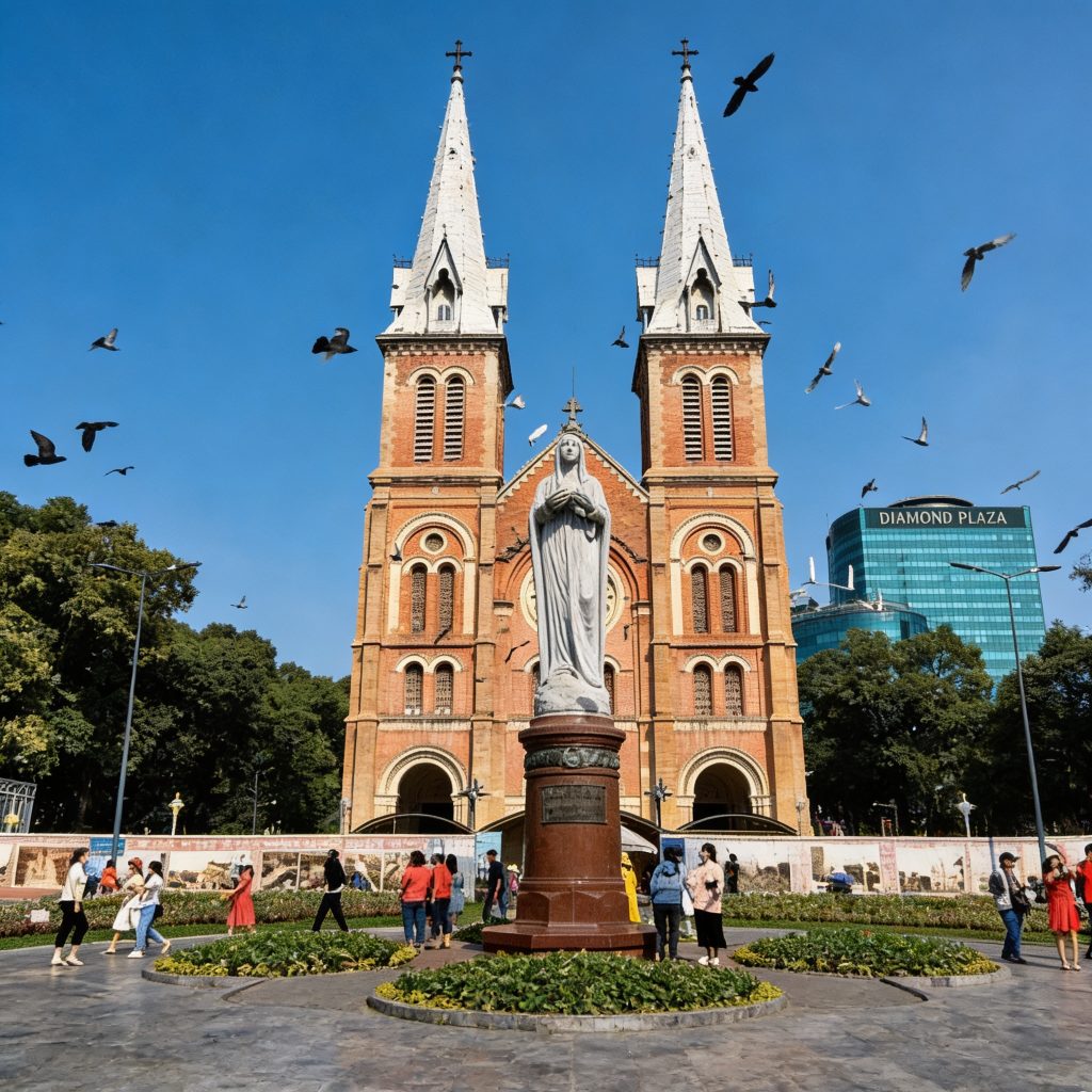 How 22 newly baptized adults bring joyful inspiration at Saigon’s Notre Dame Cathedral during the 2026 Easter Vigil celebration of faith and renewal
